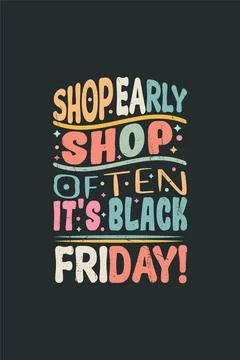 Vector black friday vintage t shirt design template Stock Illustration