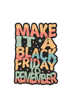 Vector black friday vintage t shirt design template Stock Illustration