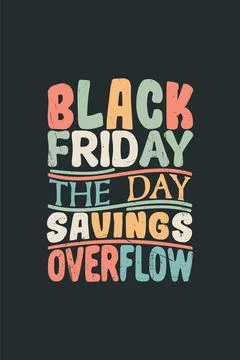 Vector black friday vintage t shirt design template Stock Illustration