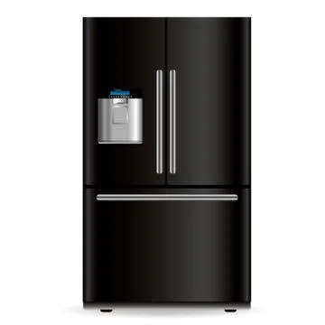 Vector black fridge Stock Illustration