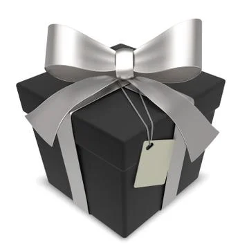 Vector Black Gift Box. Stock Illustration