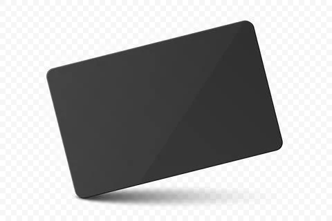 Vector Black Gift Card, Certificate, Guest Room, Plastic Hotel Apartment Keycard Stock Illustration