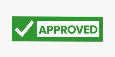 Vector Black Grunge Approved Stamp With Checkmark Stock Illustration