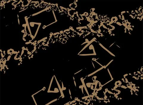 Vector black grunge background, flying apart, breaking into pieces Stock Illustration