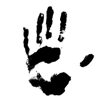 Vector black handprint Stock Illustration