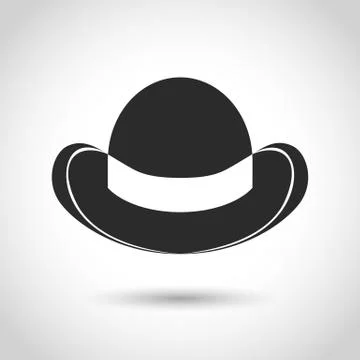 Vector black hat icon Illustrazione stock
