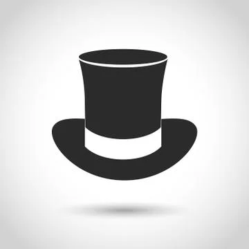 Vector black hat icon Stock Illustration