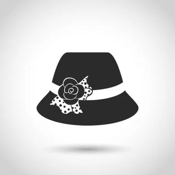 Vector black hat icon Stock Illustration