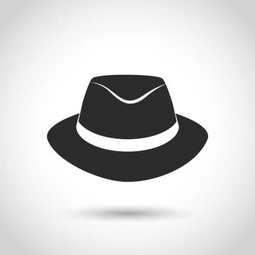 Vector black hat icon Stock Illustration