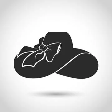 Vector black hat icon Illustrazione stock