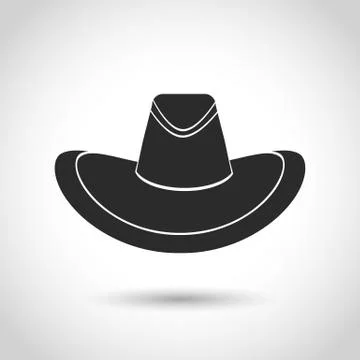 Vector black hat icon Illustrazione stock