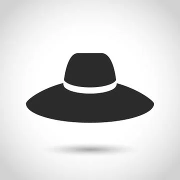 Vector black hat icon Stock Illustration
