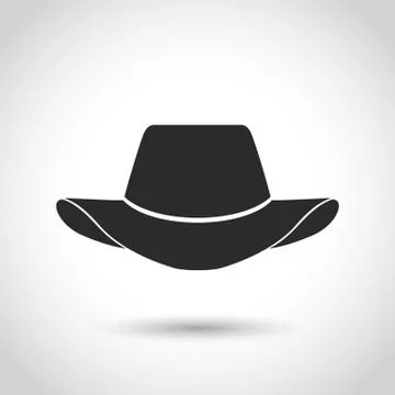Vector black hat icon Illustrazione stock