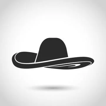 Vector black hat icon Stock Illustration
