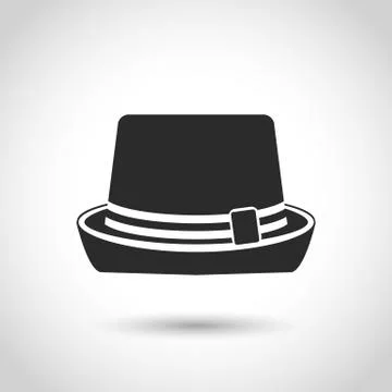 Vector black hat icon Illustrazione stock