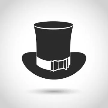 Vector black hat icon Stock Illustration