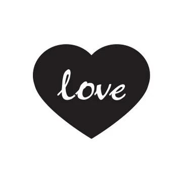 Vector black hearts icon Stock Illustration