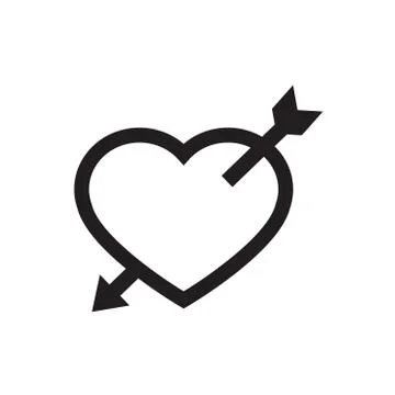 Vector black hearts icon Stock Illustration