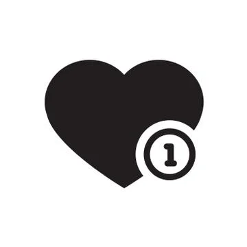 Vector black hearts icon Stock Illustration