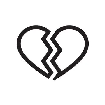 Vector black hearts icon Stock Illustration