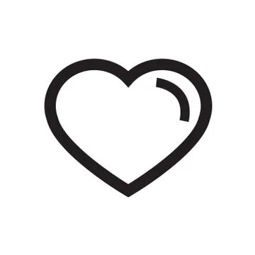 Vector black hearts icon Illustrazione stock