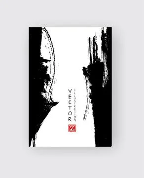 Vector black ink brush stroke Stock Illustration