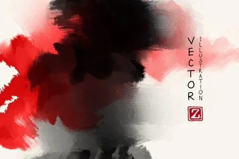 Vector black ink brush stroke. Abstract vector illustration. eps 10 Stock Illustration