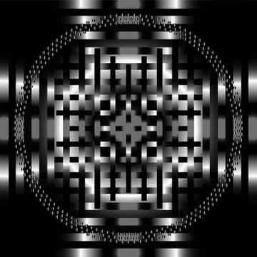 The vector black light abstract grid circle background Illustrazione stock