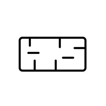 Vector black line icon cheese isolated on white background Stock Illustration