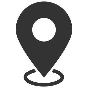 Vector Black Location Icon On White Background. Stock Illustration