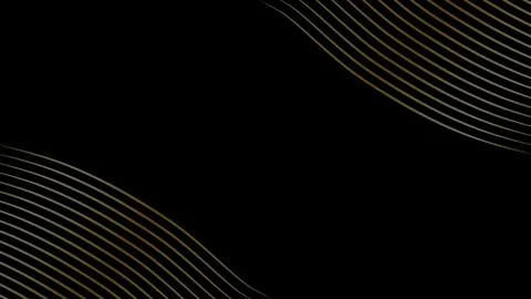Vector black luxury background for web. Golden waves on a gradient background Stockillustratie
