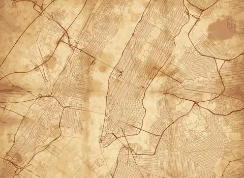 Vector black map of New york Stock Illustration