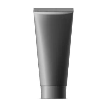 Vector black mat plastic tube with cap イラスト素材