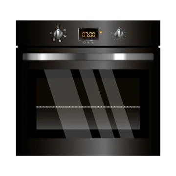 Vector black oven Stock Illustration