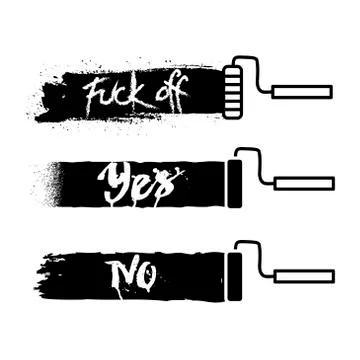 Vector black paint, brush stroke, brush, line or texture. Stock Illustration