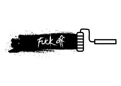 Vector black paint, brush stroke, brush, line or texture. Dirty artistic  Stock Illustration