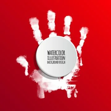 Vector black paint human hand Stock Illustration