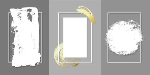 Vector black paint, ink brush stroke, brush, line or texture. Texture artisti Stock Illustration