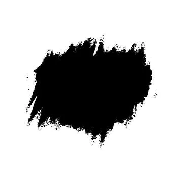 Vector black paint, ink brush stroke, brush, line or texture. Stock Illustration