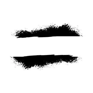 Vector black paint, ink brush stroke, brush, line or texture. Stock Illustration