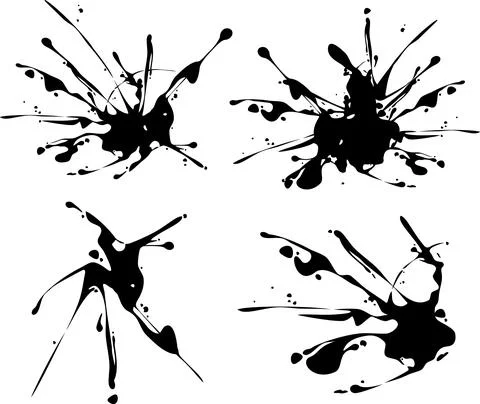 Vector black paint stain Stock Illustration