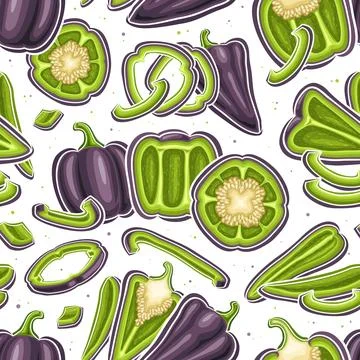 Vector Black Pepper Seamless Pattern Stock Illustration