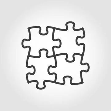 Vector black puzzles icon イラスト素材