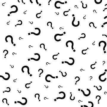 Vector Black Question Marks On White Background 库存插图
