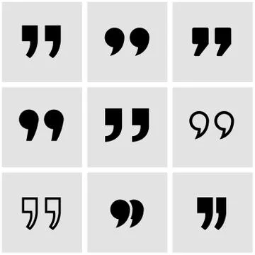 Vector black quote icon set Stock-Illustration