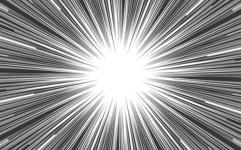 Vector black radial speed line burst for background design or cartoon templ.. Illustrazione stock