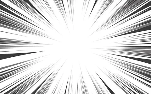 Vector black radial speed line burst for background design or cartoon templ.. Stock Illustration