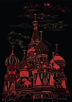 Vector black-red Moscow, part 6 Stock Illustration
