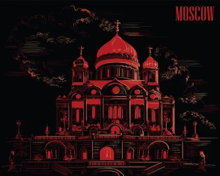 Vector black-red Moscow, part 10 Stock Illustration