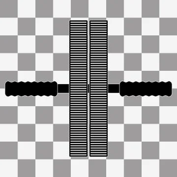 Vector black roll icon Roller press Stock-Illustration